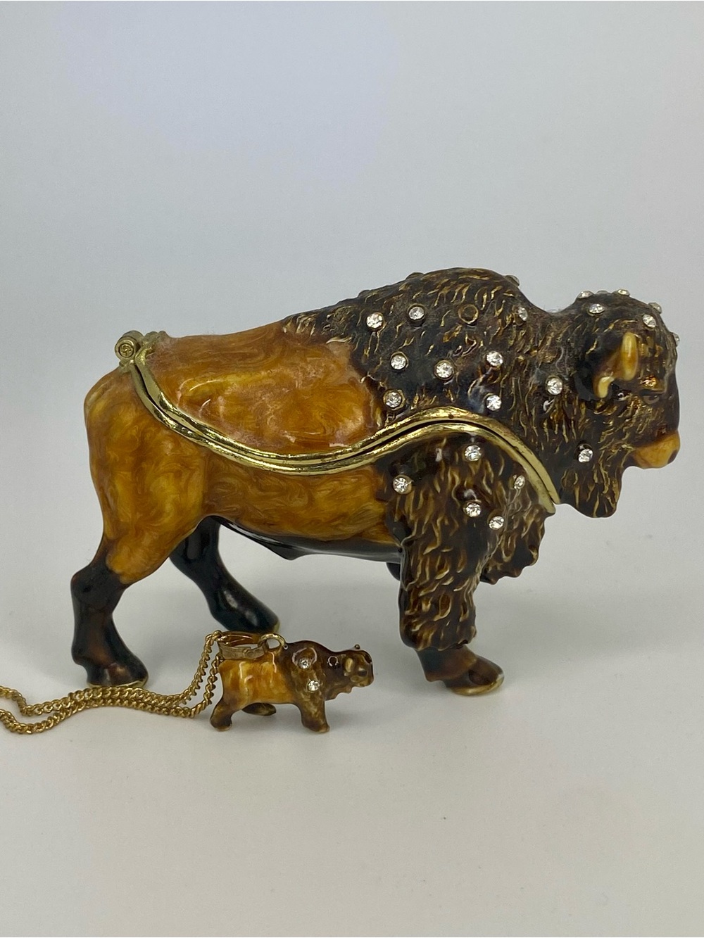 Buffalo Trinket Box & Necklace